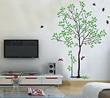 Pop Decors Removable Vinyl Art Wall Decals Mural for Nursery Room, Spring Tree