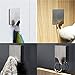 KINGSO 6pcs Stainless Steel Self Adhesive Stick Wall Hook Hanger Holder