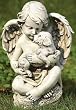 11.5" Joseph's Studio Cherub Angel with Puppy Dog Outdoor Garden Statue