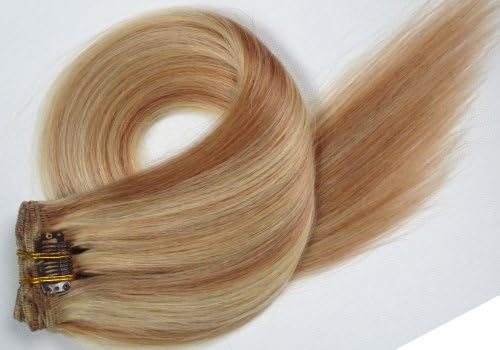 Fashionable Remy Human Hair Full Head Clip In Extensions #18/613-beige ash blonde mixed with light blonde (20Inch)