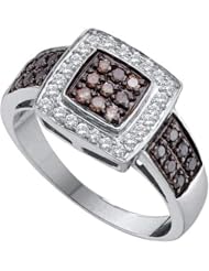 0.54CTW COGNAC DIAMOND LADIES FASHION RING
