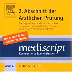 Mediscript, Kommentierte Examensfragen, Hammerexamen, CD-ROMs : 2. Abschnitt der Ärztlichen Prüfung, inkl. Examen 8/2006, 1 CD-ROM Alle Originalfragen ... Lösungen. Neue AO. Für Windows NT/2000XP.