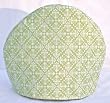 Handmade Light Green Toile Print Fabric Tea Cozy Lined and Padded Cosy