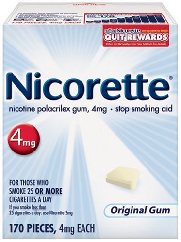 Nicorette Gum, 4 mg, 170 pieces (Original Flavor)
