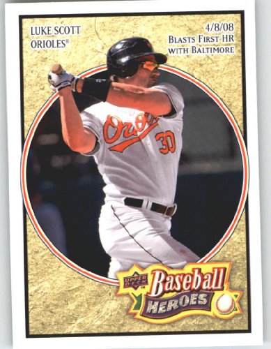 2008 Upper Deck Heroes #168 Luke Scott - Baltimore Orioles (Baseball Cards)