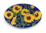 Peggy Karr Sunflowers 18-Inch Oval Serving Platter