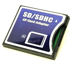 SD/SDHC/MMC card to Compact Flash CF Type II Adapter for Professional DLSR Digital SLR Camera PDA Pocket PC