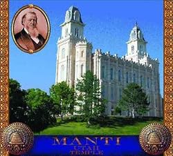 Mormon Temple Manti UT Coverlet