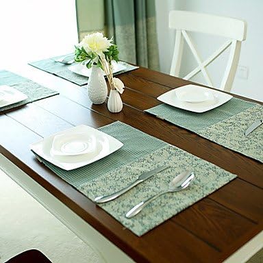 Set of 4 Country Style Poly/Cotton Placemates