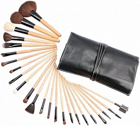 U-beauty Professional 24pcs Wool Makeup Brushes Eyeshadow Powder Brush Set Kit with Case