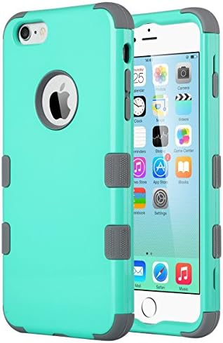 iPhone 6 Plus Case, ULAK Hybrid [Shock Absorbing] Case with Soft Silicone + Hard PC Cover for Apple iPhone 6 Plus 5.5 inch 2014 Release -Mint/Grey