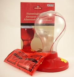 Perky-Pet 216 Clear Plastic 16-Ounce Hummingbird Feeder, 3 Feeding Ports