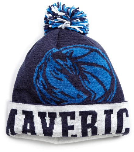 NBA Men's Long Knit Hat - Ke81Z, Dallas Mavericks, One Size, Navy/white/blue