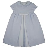 Florence Eiseman blue/white dress w/ribbon trim