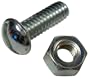 Pico 9719M 1/4" x 1" Slotted Round Head Stove Bolts w/Hex Nut 3 Sets per Package