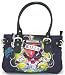 AUTHENTIC ED HARDY KRISTINE SATCHEL BAG - PLUM