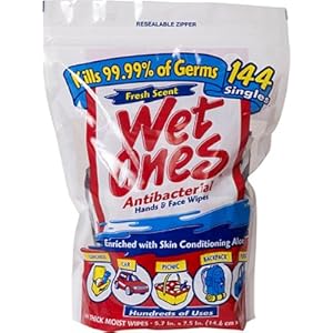 Wet Ones Singles Antibacterial Cleansing Wipes