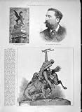 1893 PORTRAIT BIRCH GRIFFIN TEMPLE-BAR STATUE LAST-CALL