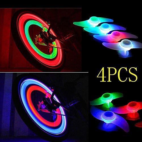 OGYA 2PCS/4PCS Bicycle Wheel Spoke Tire Wire Tyre LED Neon Light Lamp Bulb 4 Color Silicone Spokes Light
