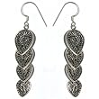 Designer Earrings Sterling Silver Jewelry for Women 2.75 inches (ers224)
