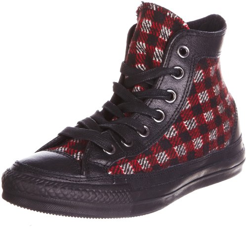 Converse Chuck Taylor 111141, Unisex - Erwachsene Fashion Sneaker, Schwarz (Black/Red Textile), 38 EU / 5,5 UK