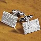 Etched Frame Rectangle Engraveable Cufflinks