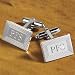 Etched Frame Rectangle Engraveable Cufflinks