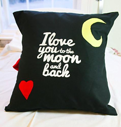 Valentines 'I love you to the Moon and back' cushion 16"x16" Made to order