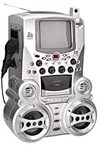 Singing Machine STVG-718 CD+G Karaoke System with Monitor and Cassette
