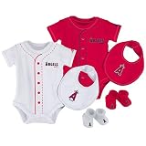Los Angeles Angels of Anaheim 6 Piece Newborn MLB Gift Set