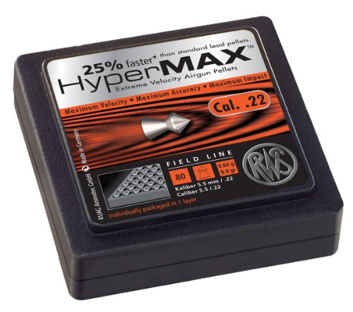 Umarex rws hypermax 2317338 80 rounds air gun pellets, …