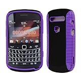 Premium - Blackberry 9900/ Bold Rubberized Hybrid Case Purple with Black -  ....