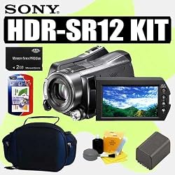 Sony HDR-SR12 10MP 120GB High Definition Hard Drive Handycam Camcorder + Accessory Outfit - Sony ASONHDRSR12K1