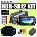 Sony HDR-SR12 10MP 120GB High Definition Hard Drive Handycam Camcorder + Accessory Outfit - Sony ASONHDRSR12K1