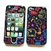 Apple iPhone 4 & 4S Rubberized Snap-On Protector Hard Case Image Cover "Colorful Animals" Design