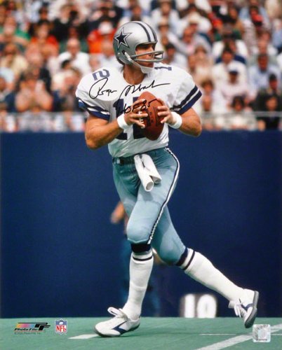 Roger Staubach Dallas Cowboys Autographed 16x20 Photograph with HOF Inscription