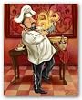 Chefs With Wine III by Shari Warren 8"x10" Art Print Poster