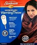 Sunbeam Microplush Warming Throw Blue