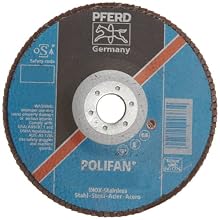 PFERD Polifan SGP Abrasive Flap Disc, Type 27, Round Hole, Phenolic Resin Backing, Zirconia Alumina