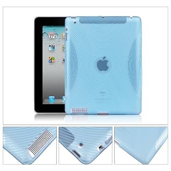 MYCARRYINGCASE iPad 2 Case TPU Cover with Soft Pouch and Screen Protector for Apple iPad 2 - Blue