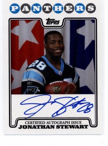 2008 Topps Rookie Premiere Autographs #JS Jonathan Stewart - Carolina Panthers (RC - Rookie Insert Card - Autographed Card) (Football Cards)