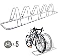 5 Bike Bicycle Floor Parking Rack Storage Stand