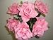Set of 4 PINK Open Rose Silk Flower Bouquets Wedding