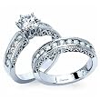 Lovely Diamond Engagement Ring Set (Center Stone Is Not Included)