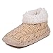 Tan Speckled Fuzzy Booties