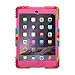 iPad Mini Case, ACEGUARDER Full Body Protective Rubber Cover (Impact Resistant) (Shockproof) (Scratchproof) with Screen Protector & Adjustable Kickstand for Apple iPad Mini 1 2 3 (Ice/Rose)