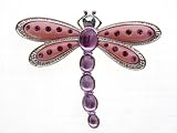Purple Crystal Rhinestone Dragonfly Amethyst Fly Insect Fashionable Pin Brooch