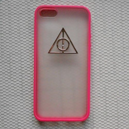 Morechoice Iphone 5C Case,harry Potter Deathly Hallows Iphone 5C Case,Iphone Case 5C Black Frosted Translucent Case (Peach Pink)