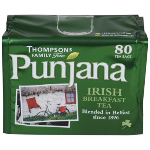 51gUualIIWL # Thompsons Punjana, Tea Leaf Irish Brkfst, 80 BG (Pack of 8) Discount !!