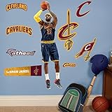 NBA Cleveland Cavaliers LeBron James Fathead Junior Wall Decals, 13"W x 38"H